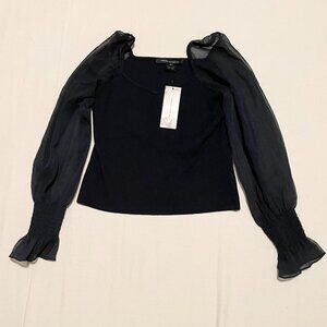 French Connection Maia Krista Crepe Mix Jumper Womens Size Medium Top